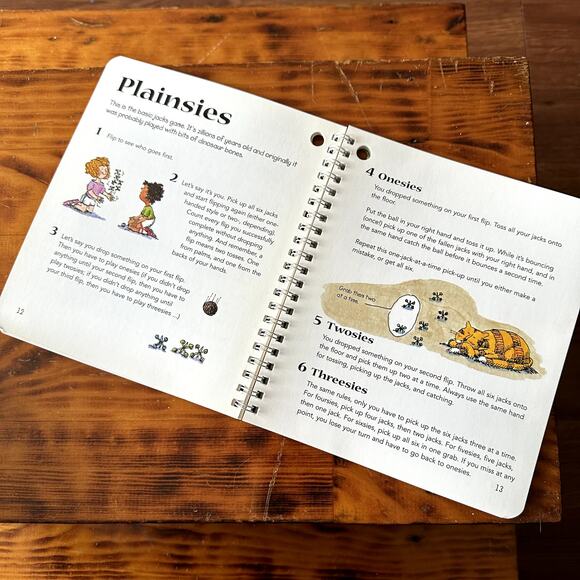 Vintage 1988 The Klutz Book Of Jacks Spiral Bound Book - Picture 5 of 7